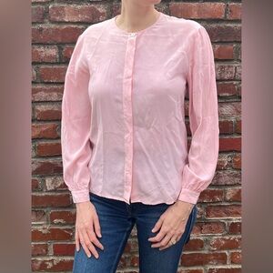 Pink silk blouse